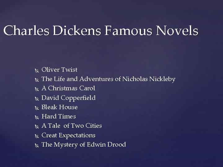 Charles Dickens Famous Novels Oliver Twist The Life and Adventures of Nicholas Nickleby A