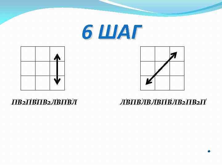 6 ШАГ ПВ 2 ПВПВ 2 ЛВПВЛВ 2 ПВ 2 П 