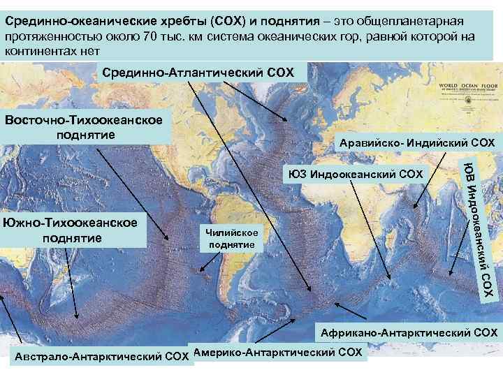 Карта поднятия мирового океана