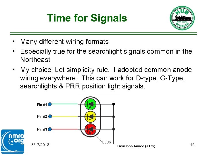 Time for Signals • Many different wiring formats • Especially true for the searchlight