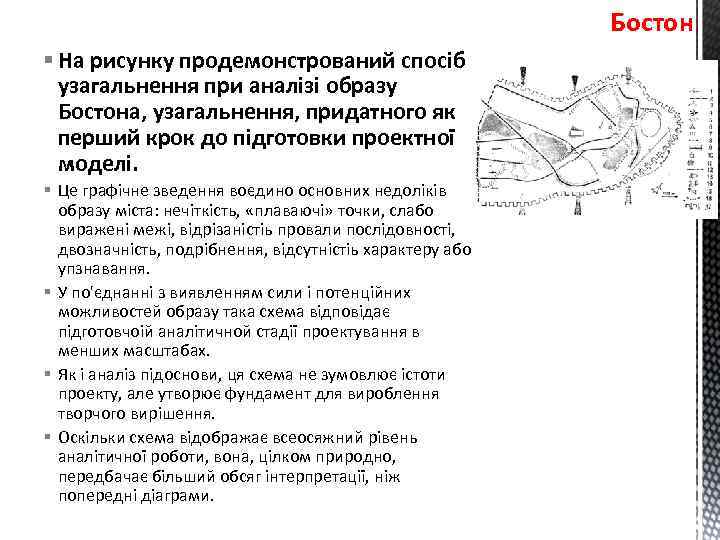 Бостон § На рисунку продемонстрований спосіб узагальнення при аналізі образу Бостона, узагальнення, придатного як