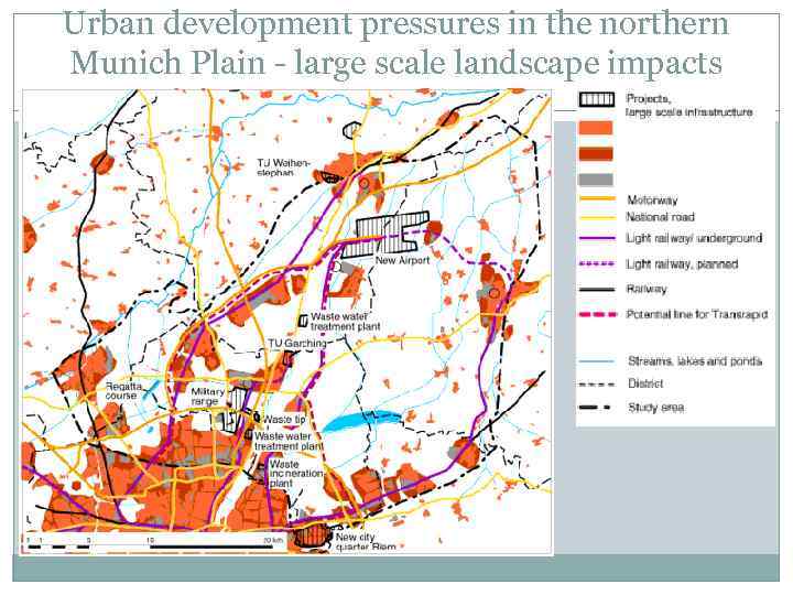 Urban development pressures in the northern Munich Plain - large scale landscape impacts 