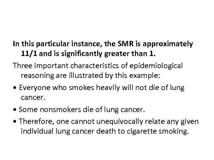 In this particular instance, the SMR is approximately 11/1 and is significantly greater than