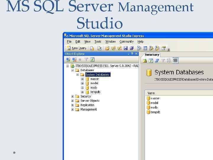 Sql server management