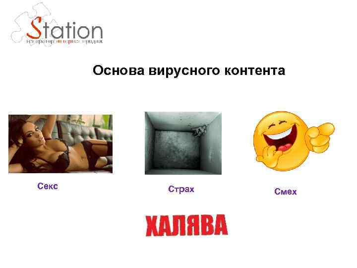 Основа вирусного контента Секс Страх Смех 