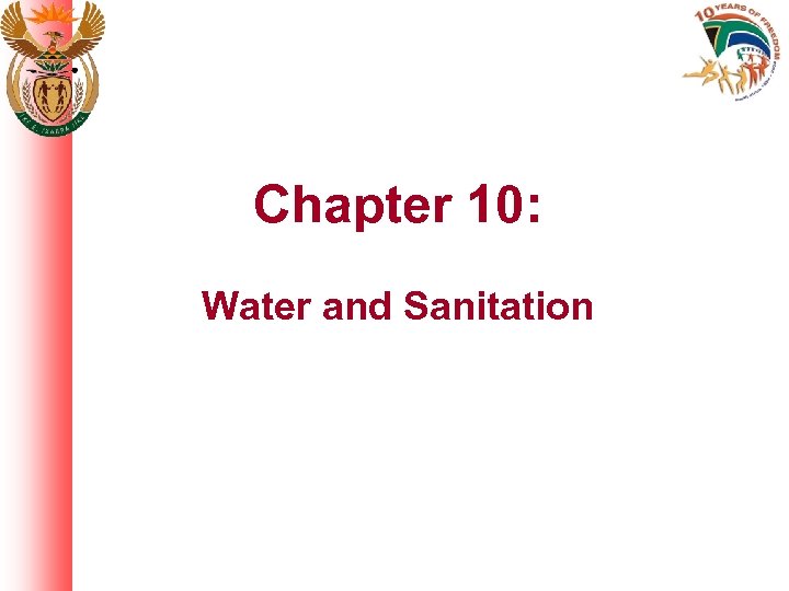 Chapter 10: Water and Sanitation 
