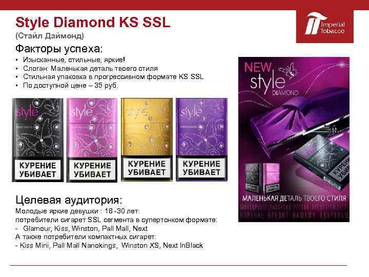 Style Diamond KS SSL (Стайл Даймонд) Факторы успеха: § § Изысканные, стильные, яркие! Слоган: