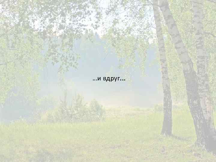 …и вдруг. . . 