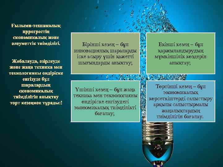 Ғылыми-техникалық пррогрестің экономикалық және әлеуметтік тиімділігі. Жобалауда, әзірлеуде және жаңа техника мен технологияны өндіріске