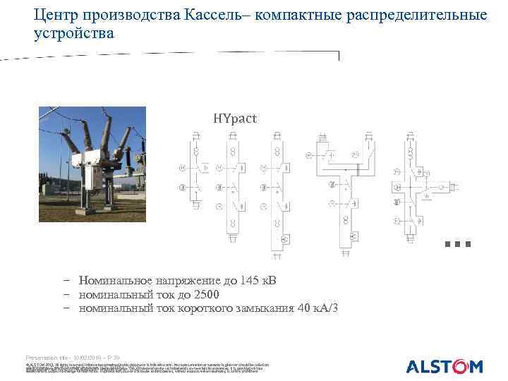 Центр производства Кассель– компактные распределительные устройства HYpact . . . − Номинальное напряжение до