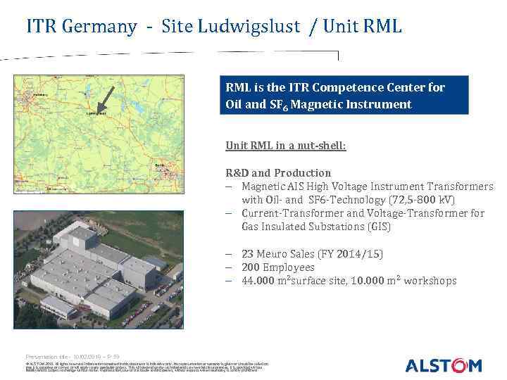 ITR Germany - Site Ludwigslust / Unit RML is the ITR Competence Center for