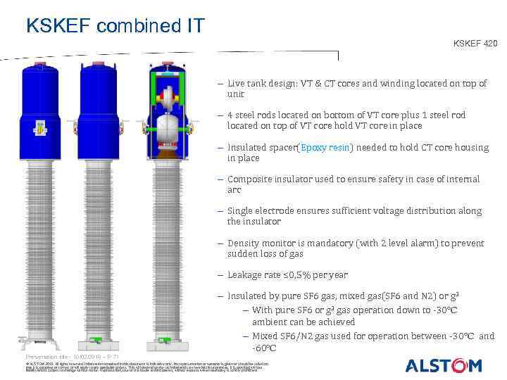 KSKEF combined IT KSKEF 420 - Live tank design: VT & CT cores and