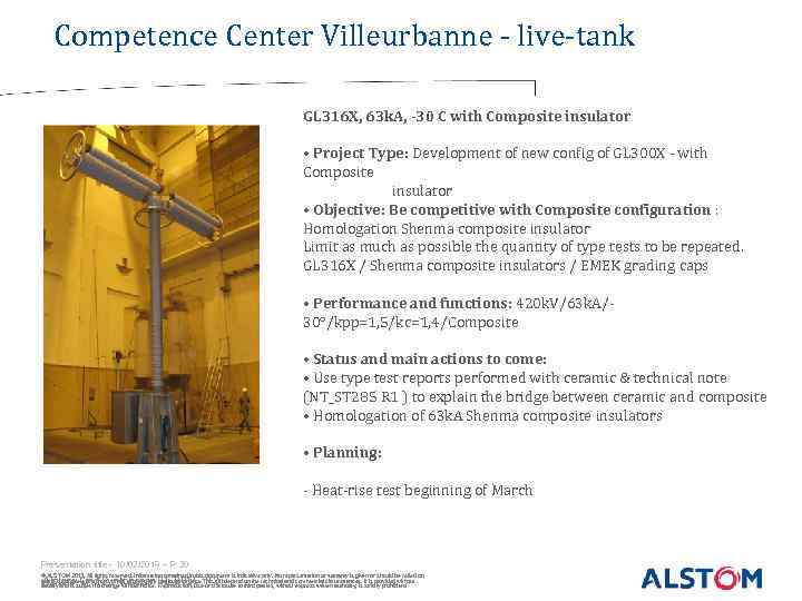 Competence Center Villeurbanne - live-tank circuit breakers GL 316 X, 63 k. A, -30