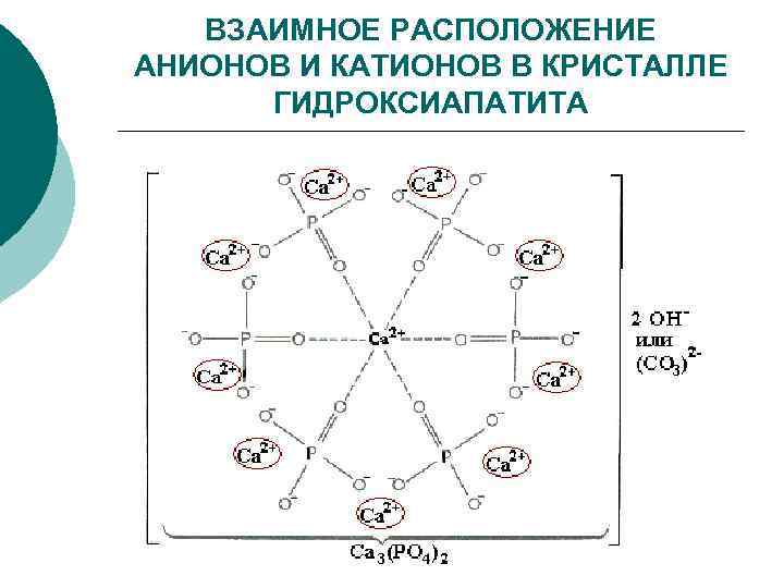 ВЗАИМНОЕ РАСПОЛОЖЕНИЕ АНИОНОВ И КАТИОНОВ В КРИСТАЛЛЕ ГИДРОКСИАПАТИТА 