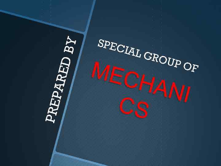 BY P REP ARE D S PEC IA L G R OU P MEC