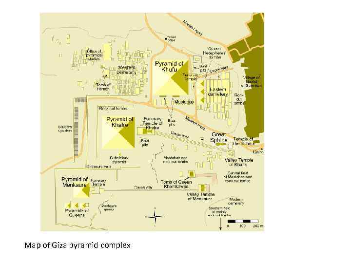 Map of Giza pyramid complex 