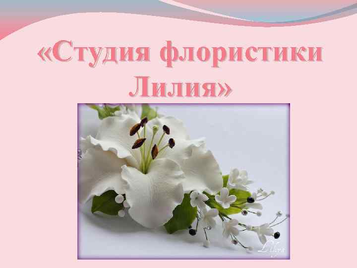  «Студия флористики Лилия» 