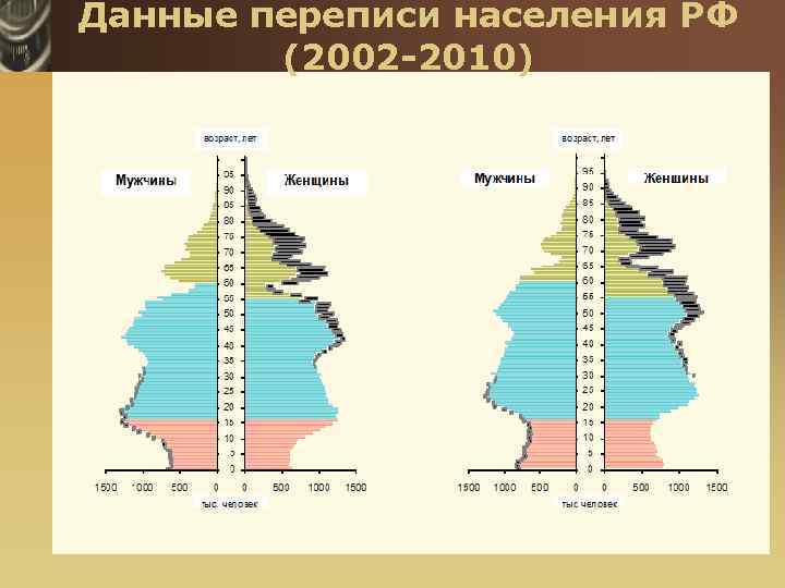 Данные переписи населения РФ (2002 -2010) 