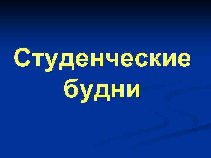 Студенческие будни 