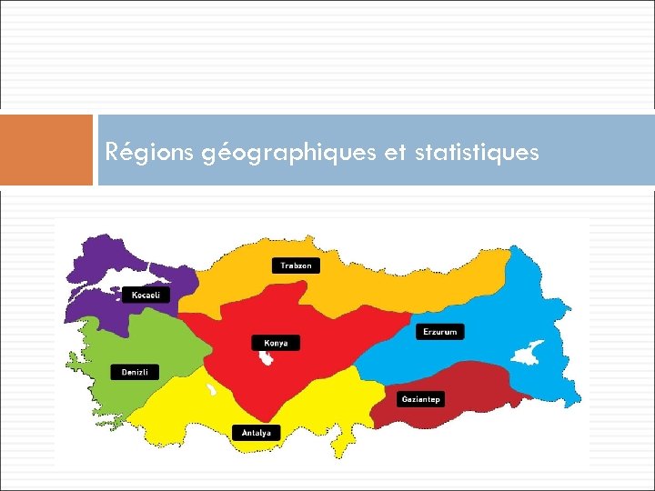 Régions géographiques et statistiques 