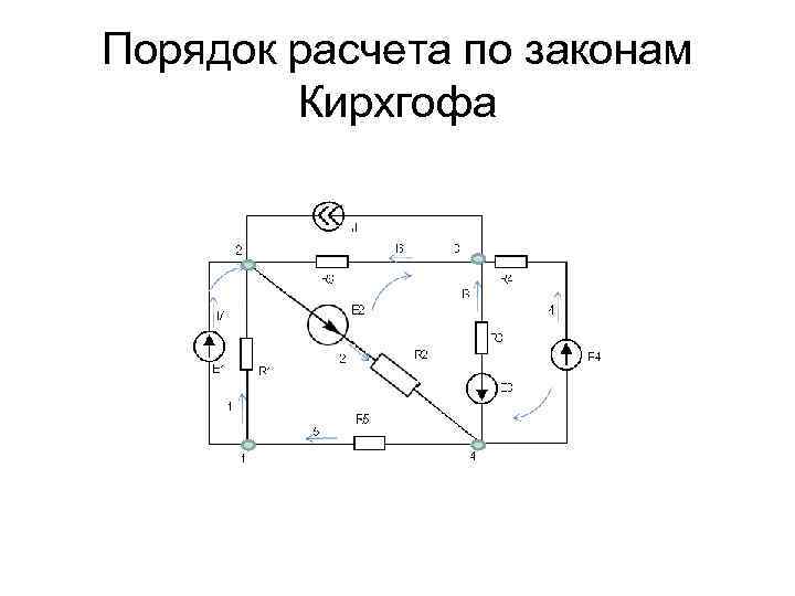 Порядок расчета по законам Кирхгофа 