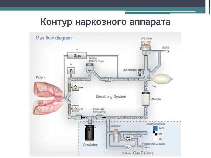 Схема наркозного аппарата