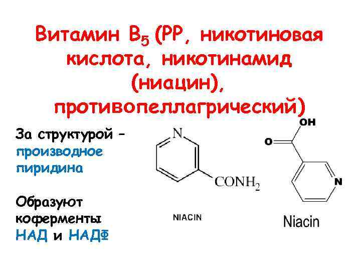 Никотиновая кислота витамин. Кофермент витамина в5. Витамин в5 никотинамид. Никотиновая кислота формула b3. Ниацин витамин в3 формула.