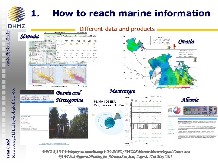 Ivan Čačić Meteorological and Hydrological Service cacic @ cirus. dhz. hr 1. How to