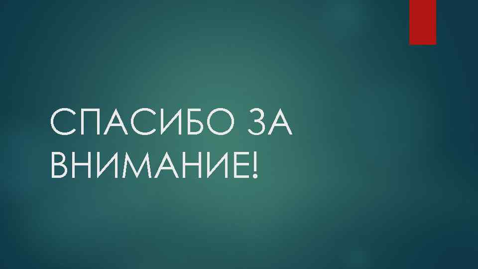 СПАСИБО ЗА ВНИМАНИЕ! 