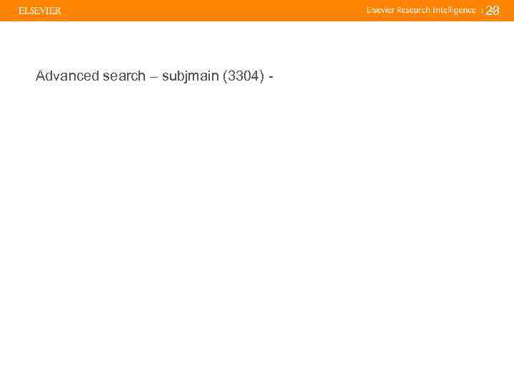 | Advanced search – subjmain (3304) - 23 23 