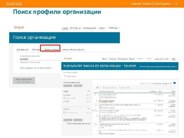 | Поиск профиля организации 61 