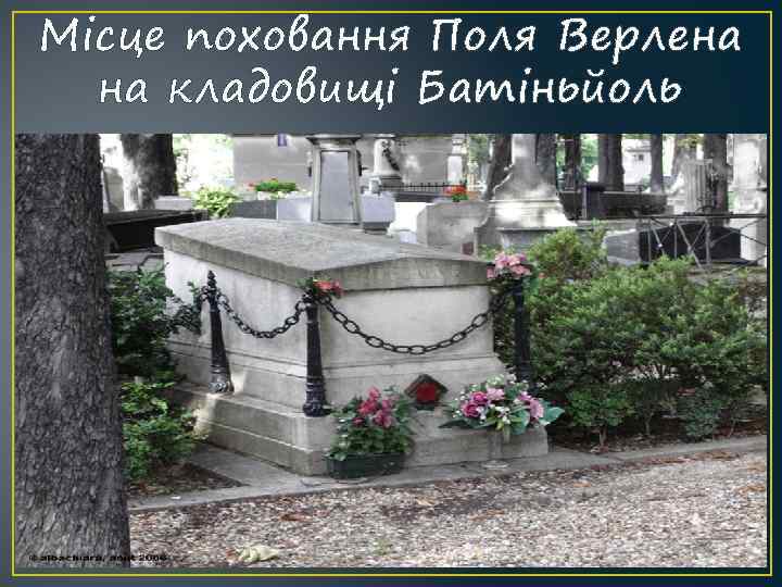 Місце поховання Поля Верлена на кладовищі Батіньйоль 