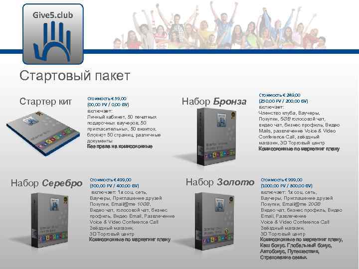 Стартовый пакет Стартер кит Набор Серебро Стоимость € 59, 00 (00, 00 PV /