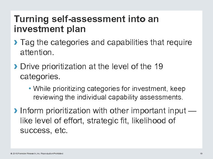 Turning self-assessment into an investment plan › Tag the categories and capabilities that require