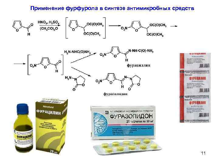 Применение фурфурола в синтезе антимикробных средств 11 