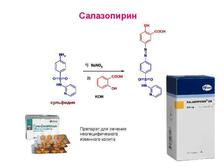 Салазопирин сульфидин Препарат для лечения неспецифического язвенного колита 27 