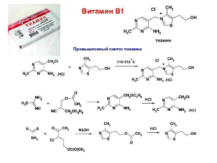 Витамин В 1 Промышленный синтез тиамина 