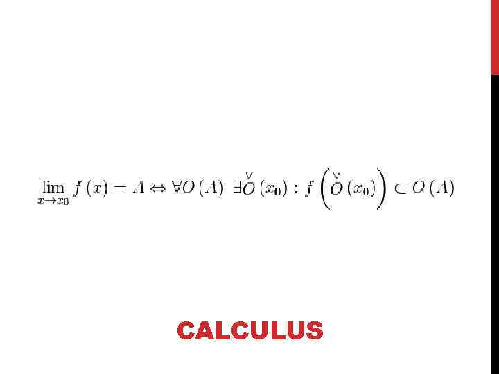 CALCULUS 