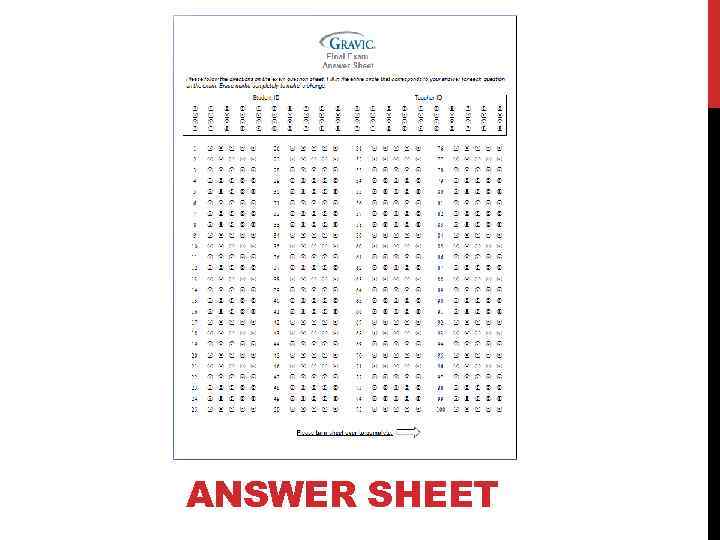 ANSWER SHEET 