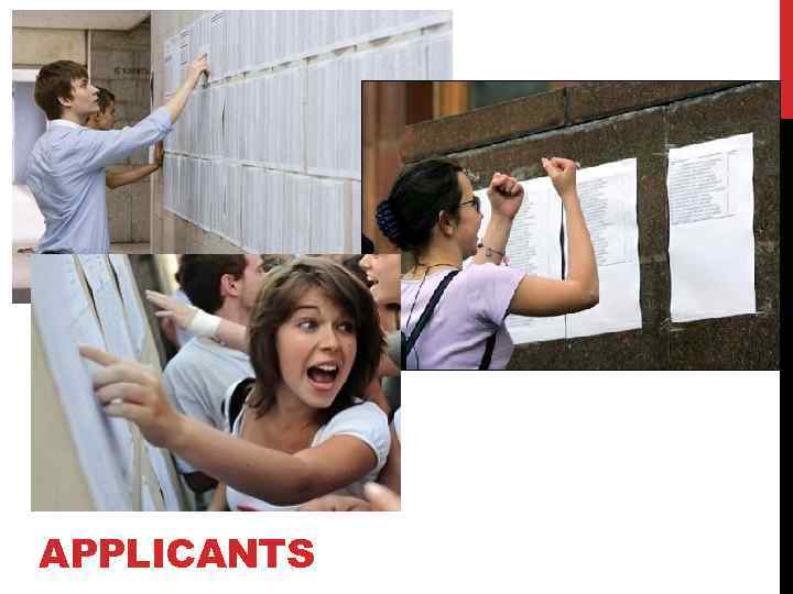 APPLICANTS 