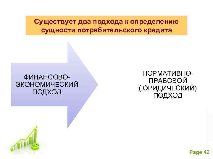 Существует два подхода к определению сущности потребительского кредита ФИНАНСОВОЭКОНОМИЧЕСКИЙ ПОДХОД НОРМАТИВНОПРАВОВОЙ (ЮРИДИЧЕСКИЙ) ПОДХОД Free
