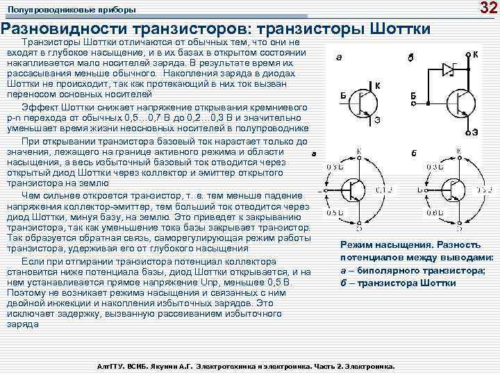 В зависимости от выполняемых в схеме функций транзисторы могут работать в трех режимах