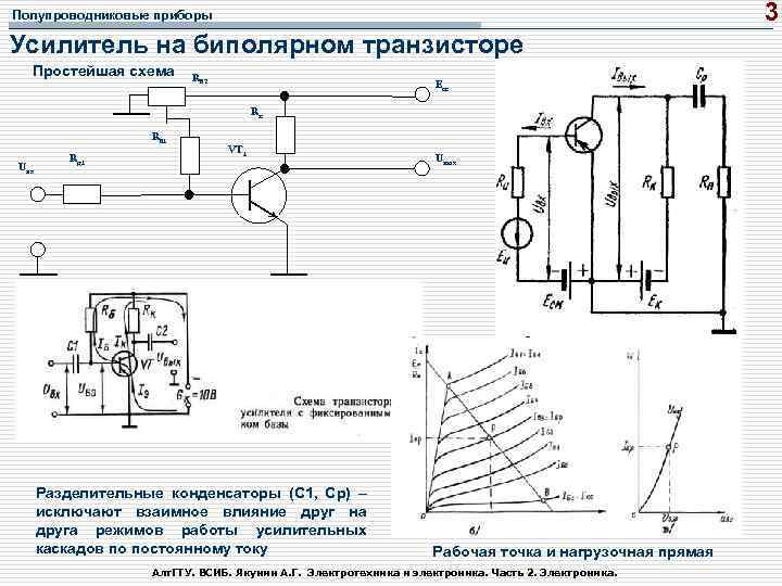 Схема усилителя на биполярном транзисторе