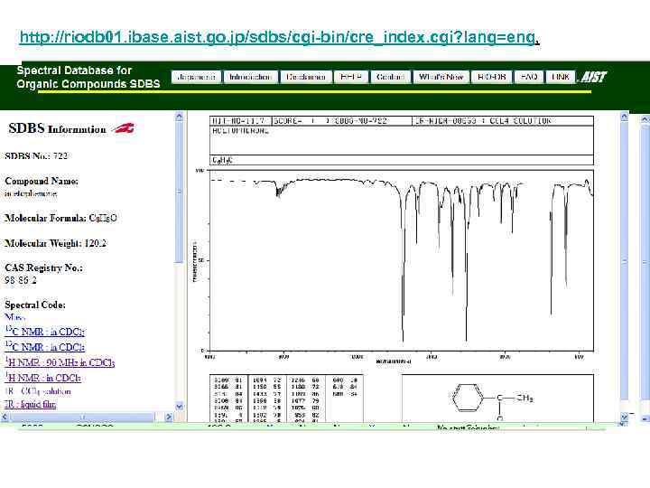 http: //riodb 01. ibase. aist. go. jp/sdbs/cgi-bin/cre_index. cgi? lang=eng, 