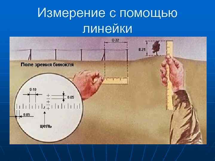 Измерение с помощью линейки 