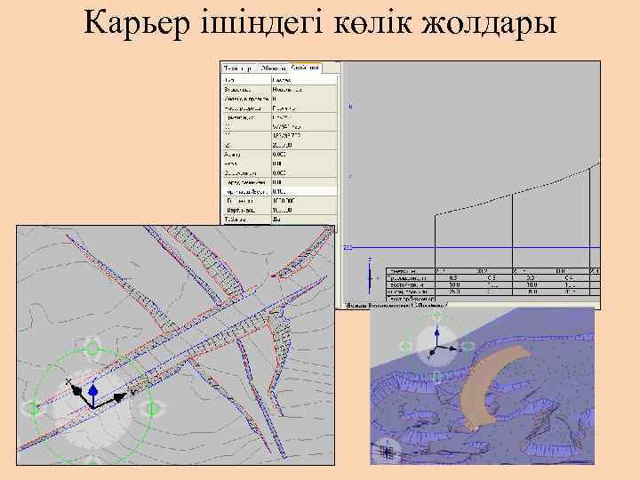 Карьер ішіндегі көлік жолдары 