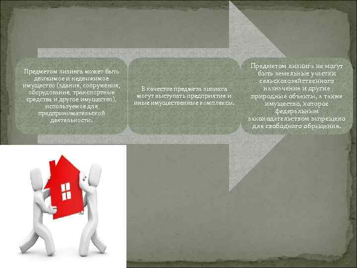 Предметом лизинга может быть движимое и недвижимое имущество (здания, сооружения, оборудование, транспортные средства и