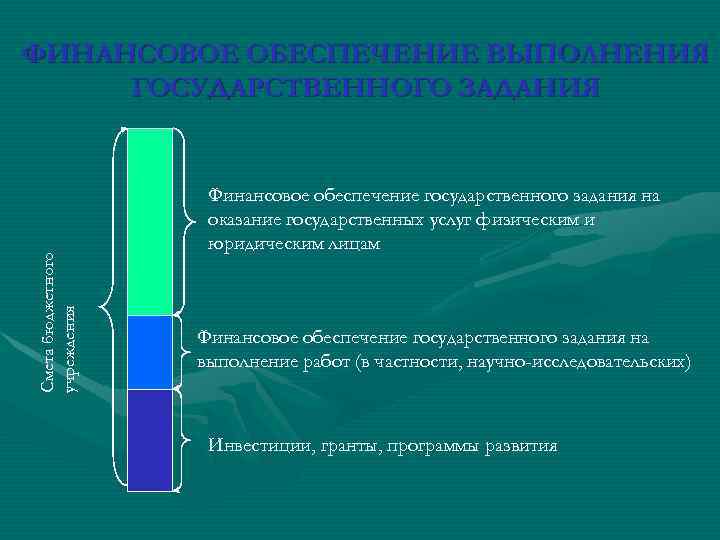 Смета бюджетного учреждения ФИНАНСОВОЕ ОБЕСПЕЧЕНИЕ ВЫПОЛНЕНИЯ ГОСУДАРСТВЕННОГО ЗАДАНИЯ Финансовое обеспечение государственного задания на оказание