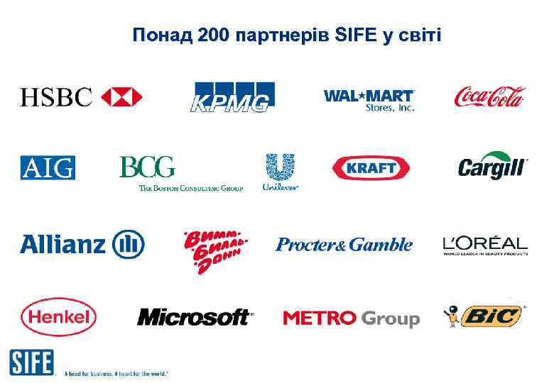 Понад 200 партнерів SIFE у світі 