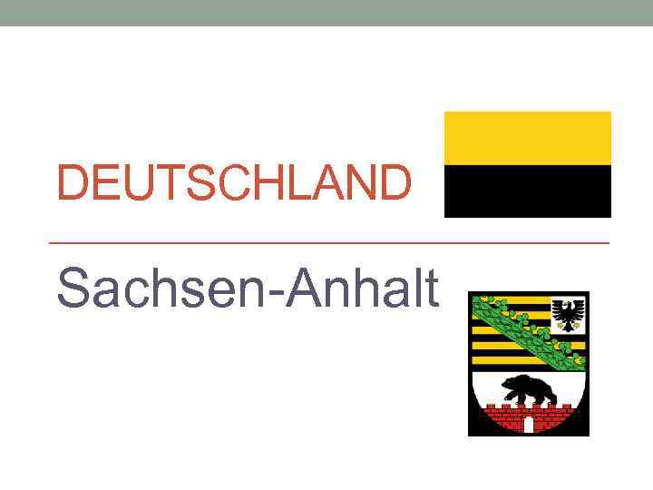 DEUTSCHLAND Sachsen-Anhalt 